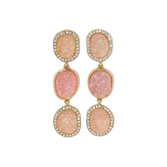 SUGARFIX by BaubleBar Stacked Druzy Drop Earrings - Picture 1 of 7